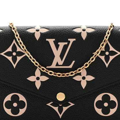 Louis Vuitton Empreinte Monogram Giant Felicie Pochette Black Beige 8 of 11
