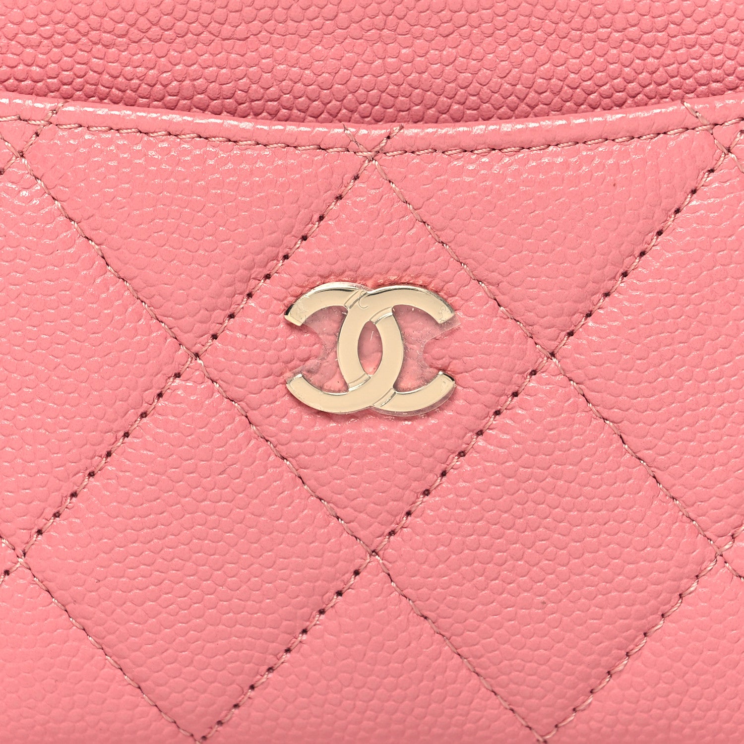 Chanel Caviar Quilted Card Holder Pink 9 of 10