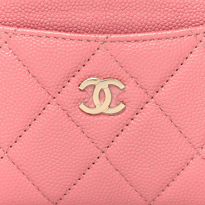 Chanel Caviar Quilted Card Holder Pink 9 of 10
