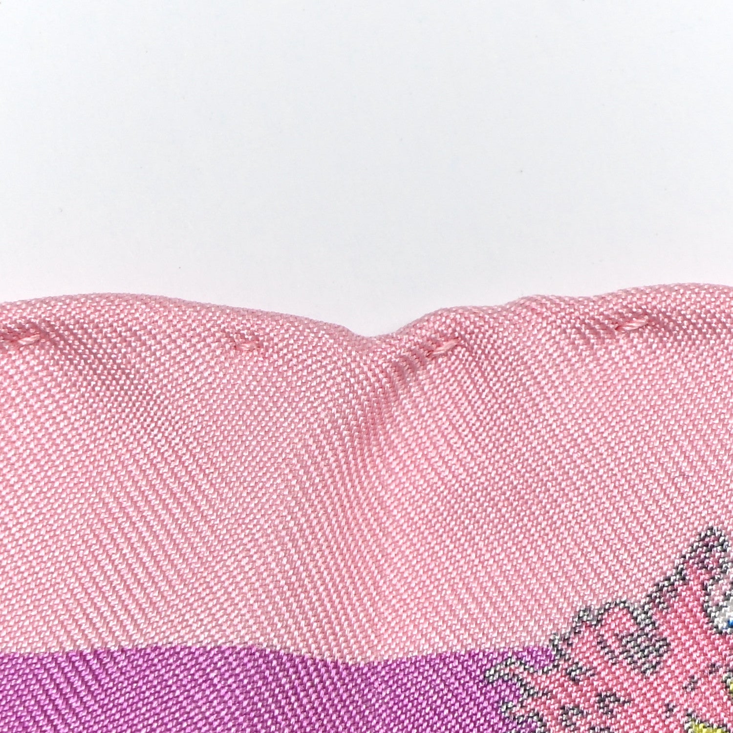Hermes Silk La Folle Parade Zoom Scarf 45 Mauve Vert Rose 8 of 9