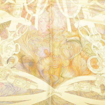 Hermes Silk Brides de Gala En Finesse Scarf 90 Soleil Jaune Pale Tilleul 3 of 3