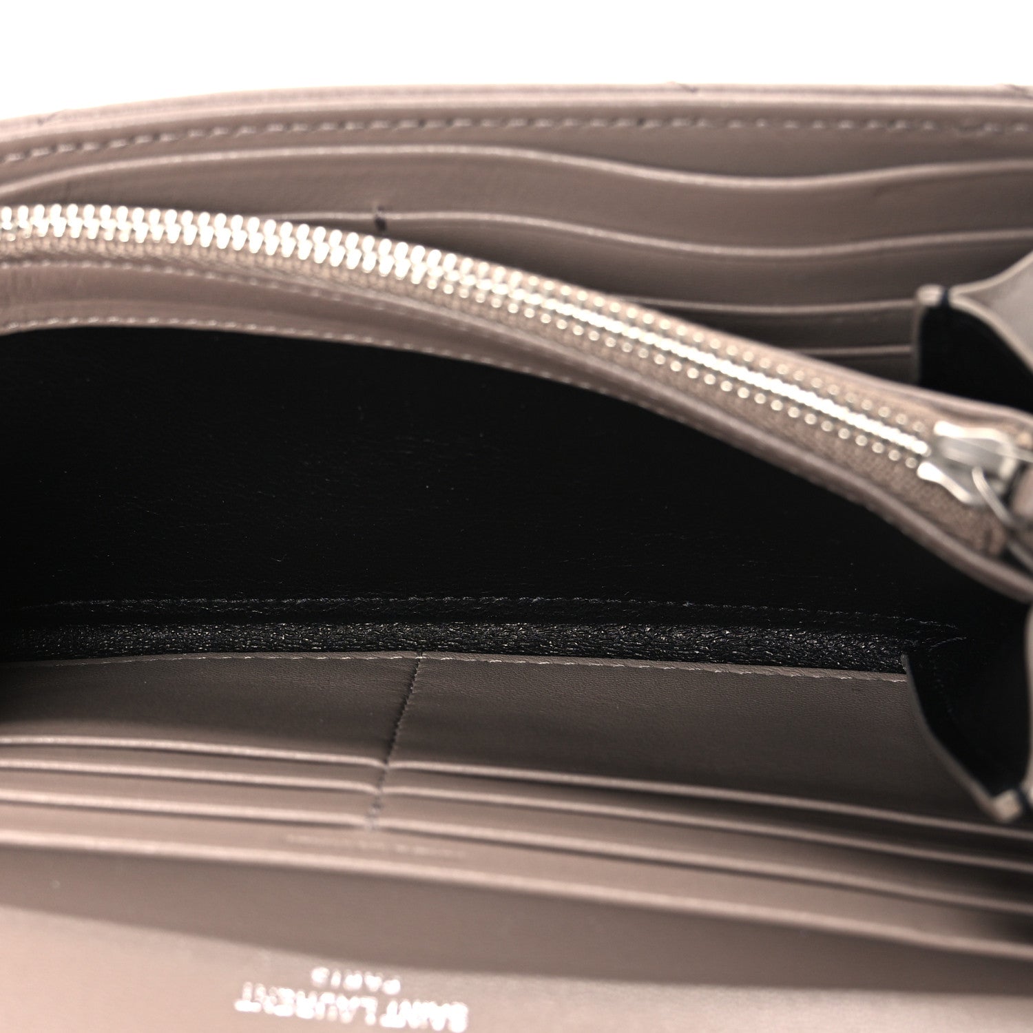 Saint Laurent Lambskin Y Quilted Monogram Large Loulou Flap Wallet Mink 5 of 7