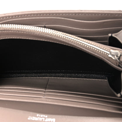 Saint Laurent Lambskin Y Quilted Monogram Large Loulou Flap Wallet Mink 5 of 7