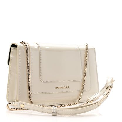 Bulgari Patent Serpenti Forever Small Shoulder Bag White 3 of 9