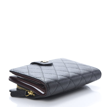 Chanel Caviar Quilted CC French Wallet Black 4 of 9