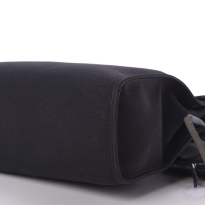 Hermes Vache Hunter Toile Herbag Zip 31 PM Bleu Indigo Black 7 of 9