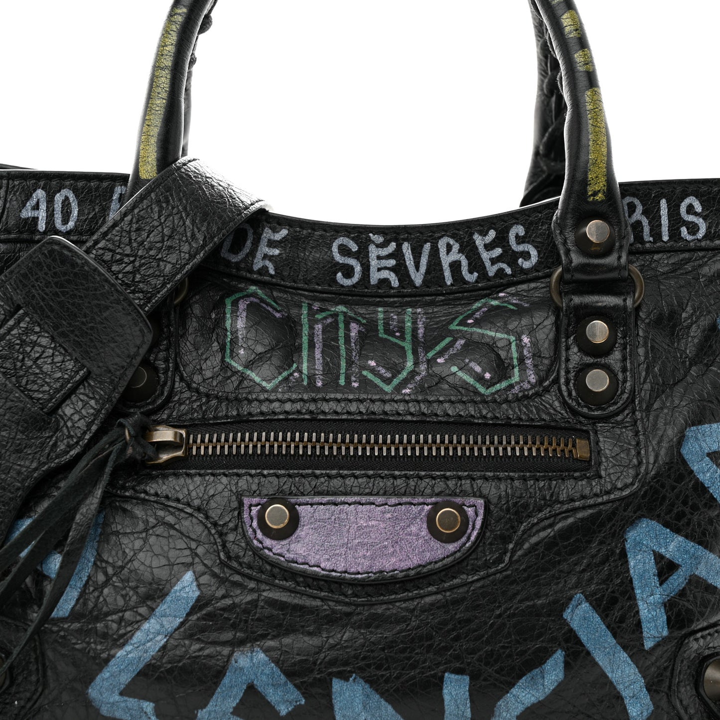 Agneau Graffiti All Over Classic Hardware S City Black Multicolor