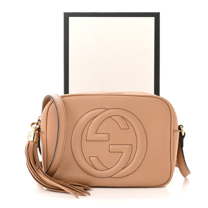 Gucci Pebbled Calfskin Small Soho Disco Bag Camelia 16 of 16