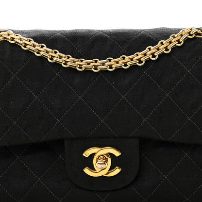 Chanel Jersey Quilted Small Double Flap Black 8 of 12