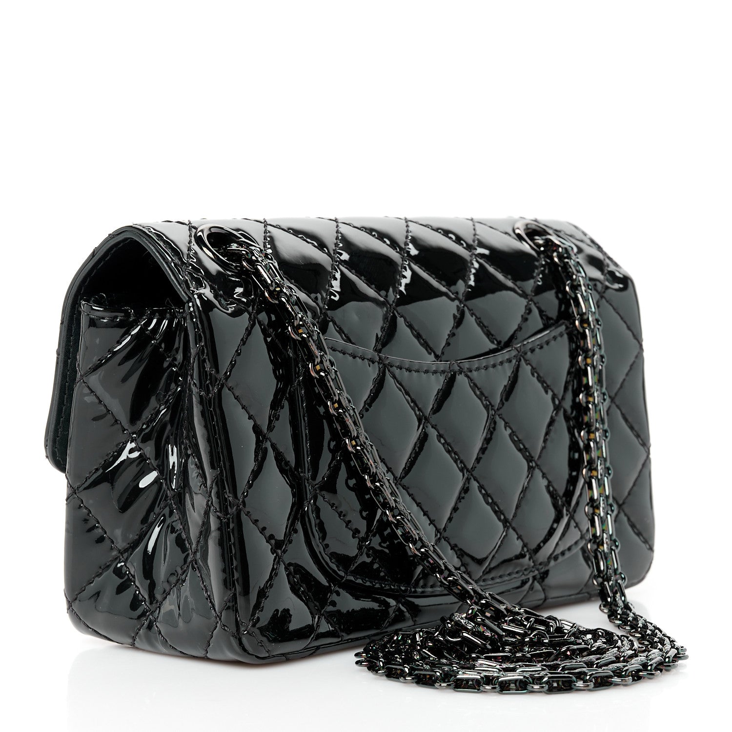 Chanel Patent Calfskin Quilted 2.55 Reissue Mini Flap So Black 3 of 10