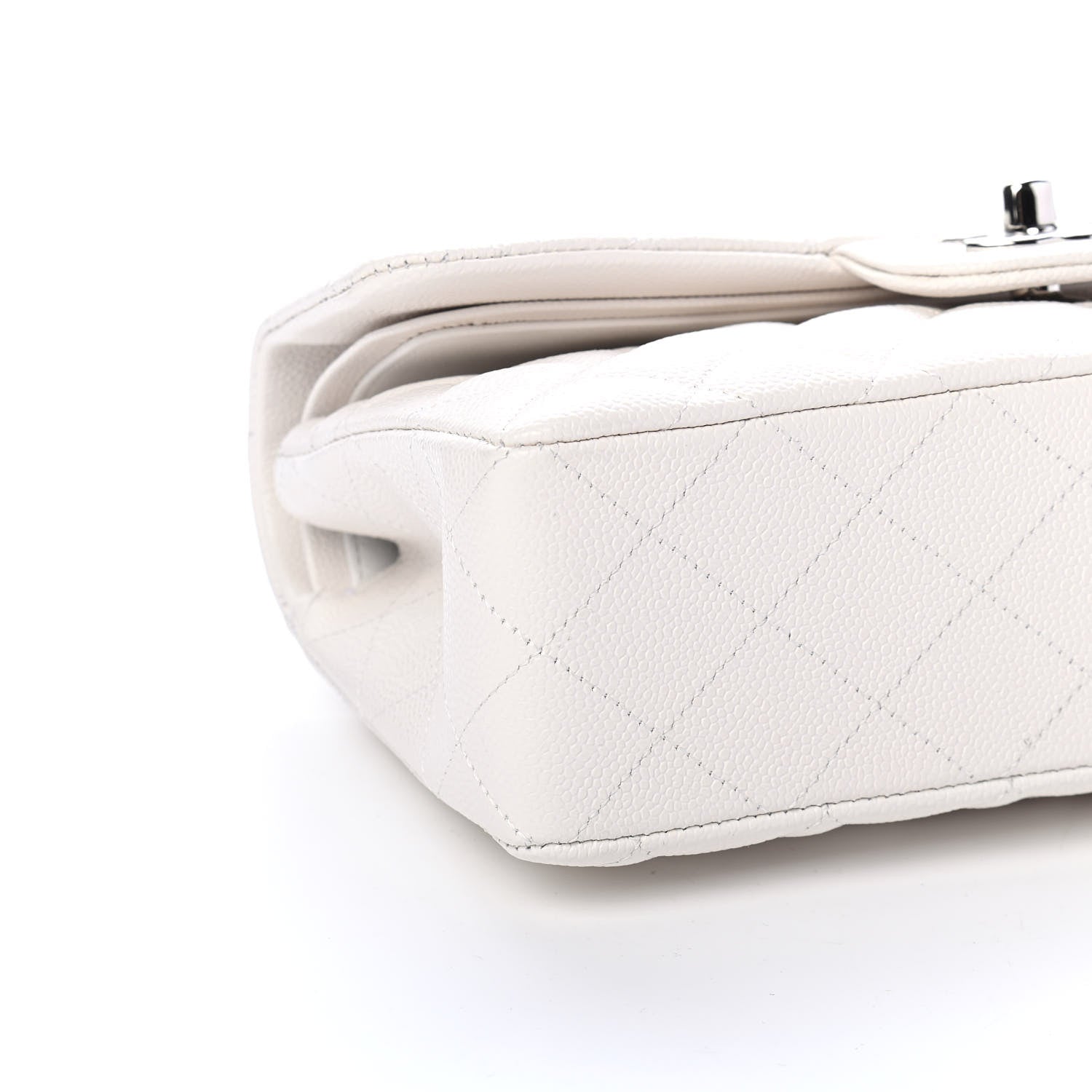 Chanel Caviar Quilted Small Double Flap White 8 of 9