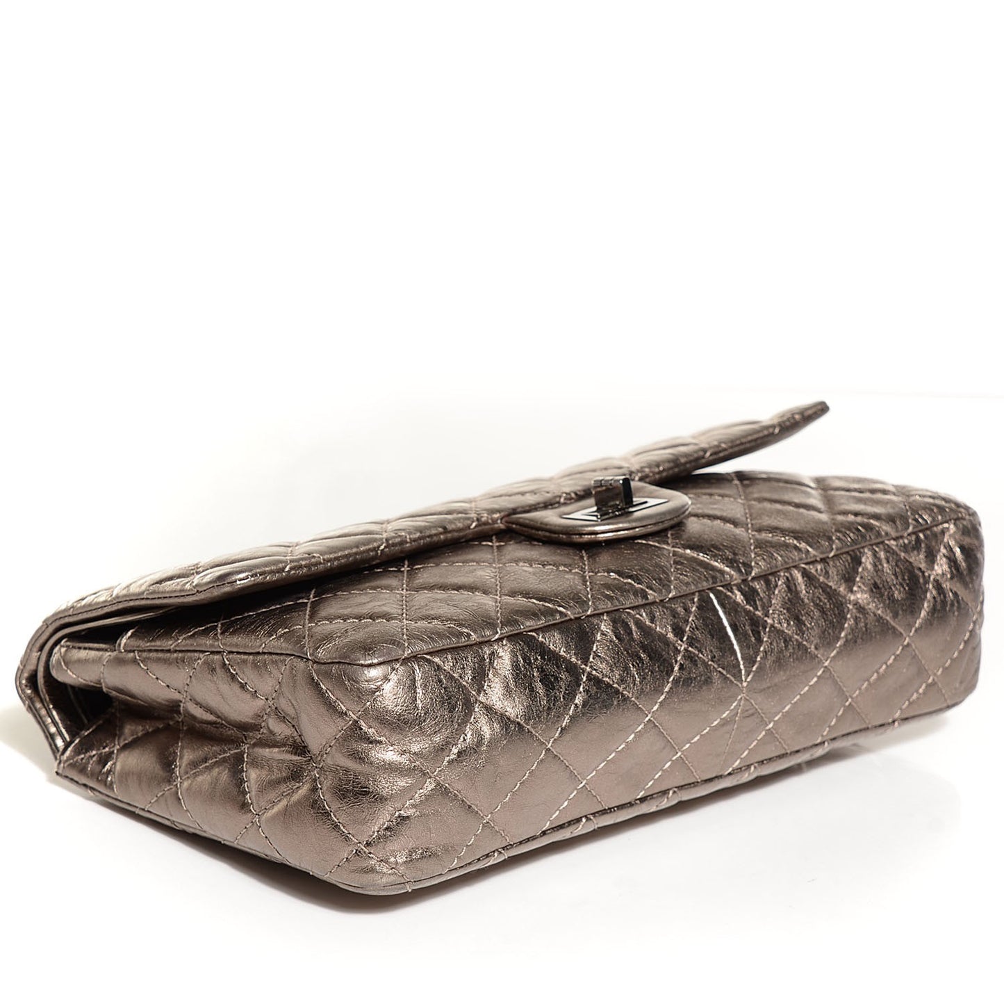 Metallic Aged Calfskin Quilted 2.55 Reissue 226 Flap Gold