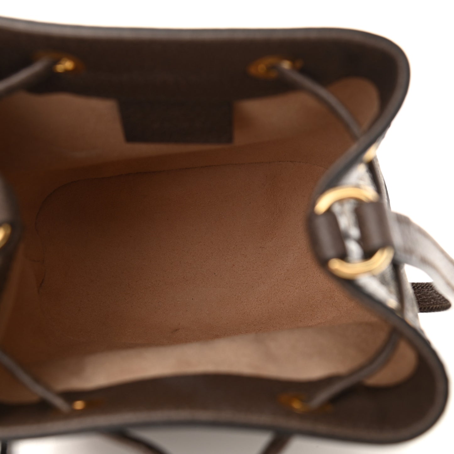 GG Supreme Monogram Web Mini Ophidia Bucket Bag Brown