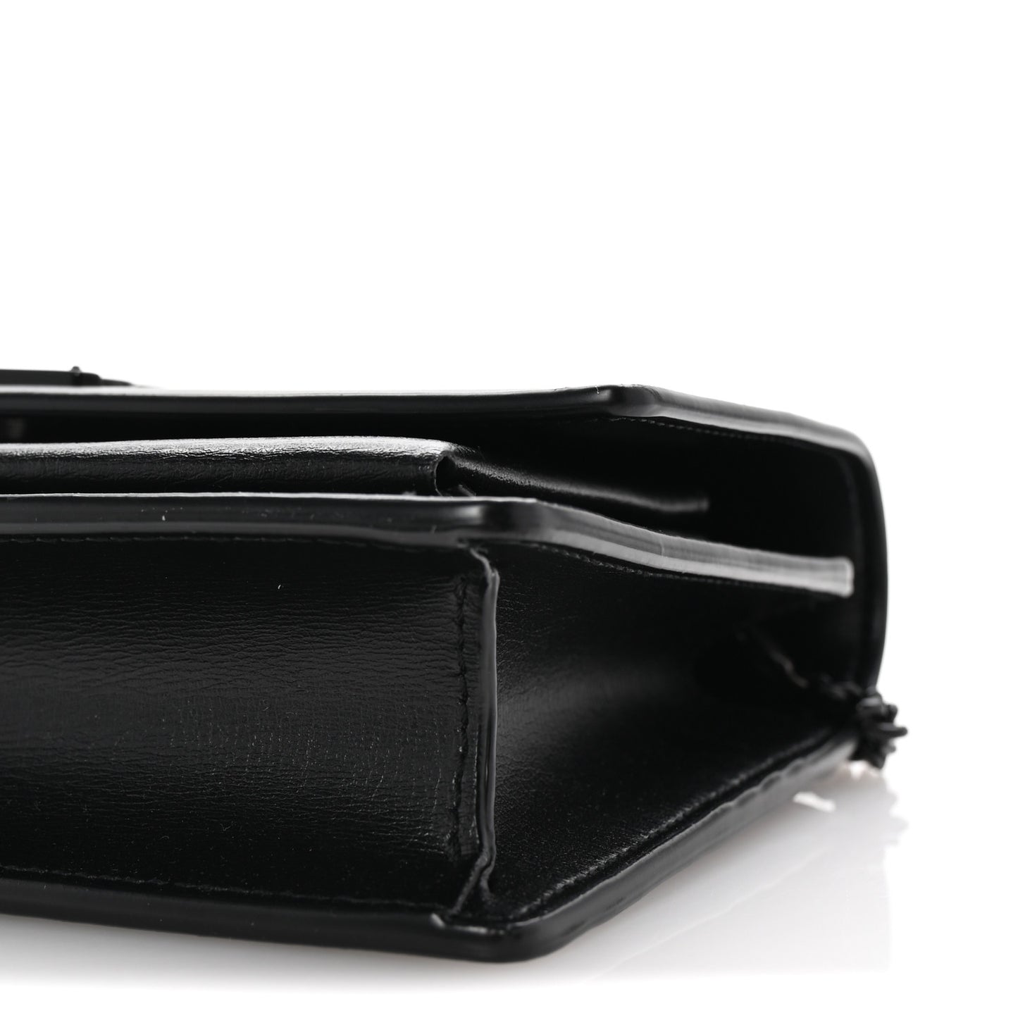 Calfskin Monogram Sunset Chain Wallet Black
