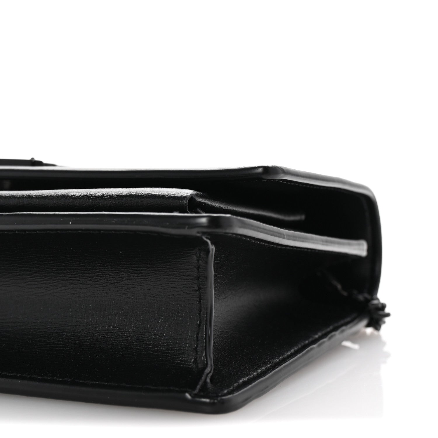 Saint Laurent Calfskin Monogram Sunset Chain Wallet Black 9 of 10