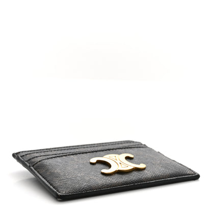 Celine Triomphe Canvas Triomphe Card Holder Tan 4 of 7