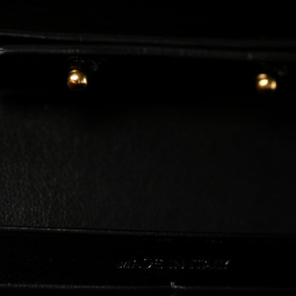 Saint Laurent Canvas Star Print Monogram Chain Wallet Gold Black 7 of 13