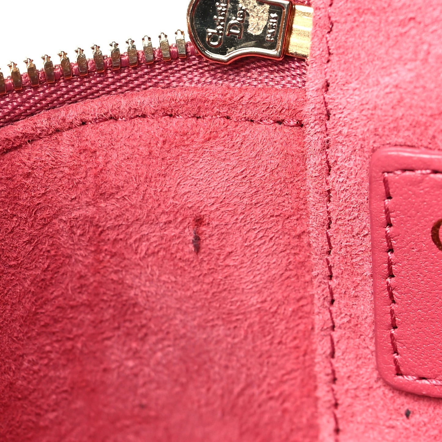 Lambskin Cannage Micro Vanity Case Strawberry Pink