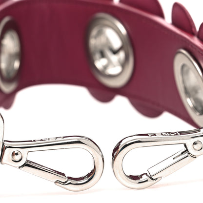 Fendi Vitello Century Opaco F is Fendi Floral Mini Strap You Black Cherry 2 of 4