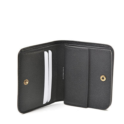 Balenciaga Signature Grained Calfskin BB Flap Coin Wallet Black 5 of 9