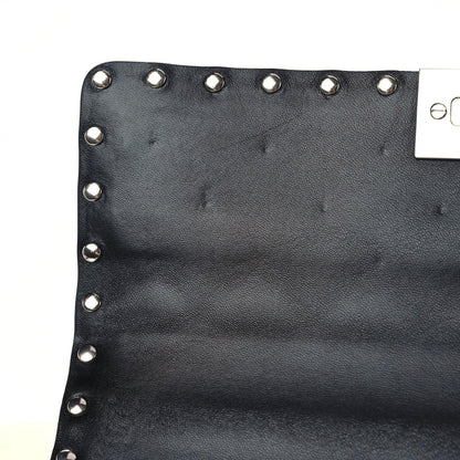 Valentino Garavani Metallic Nappa Medium Rockstud Spike Shoulder Bag Silver 10 of 10