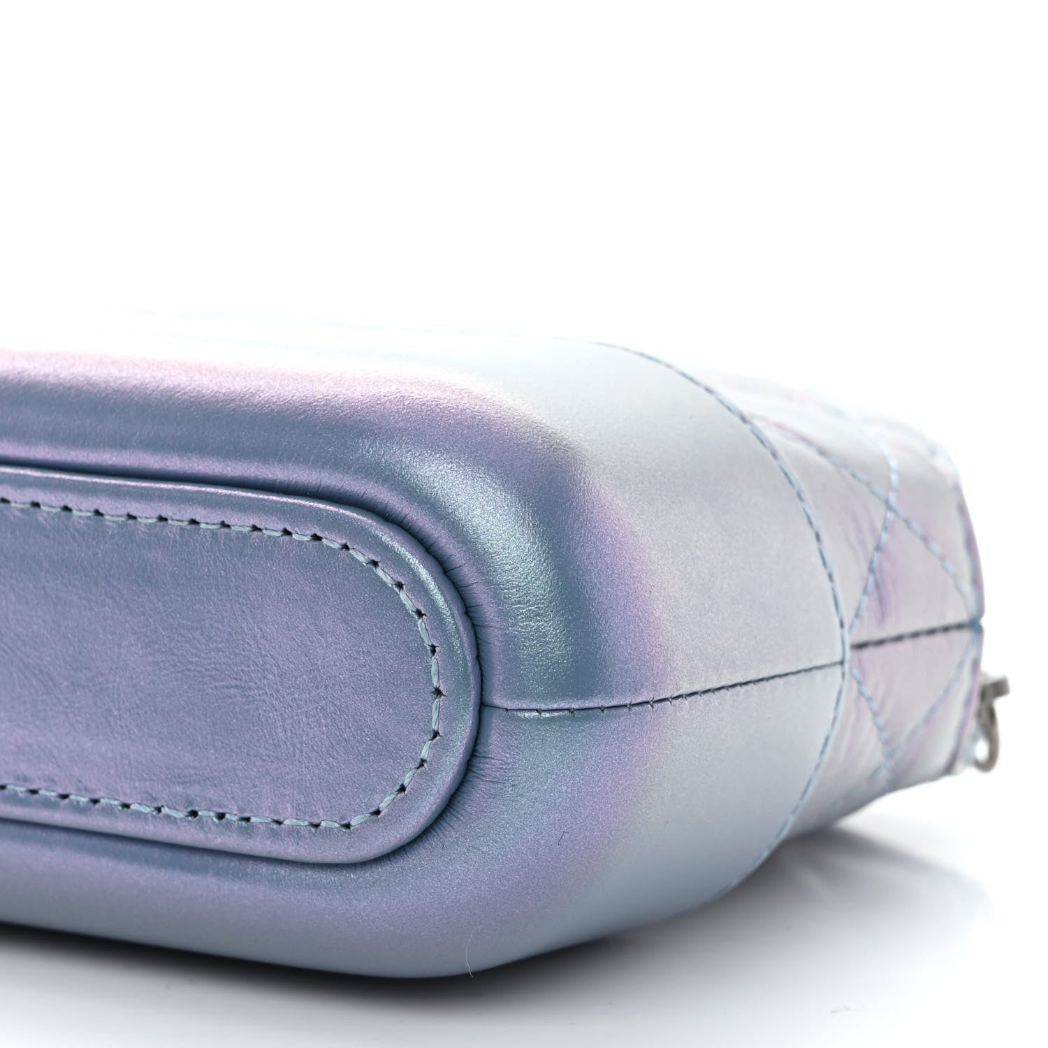 Chanel Iridescent Lambskin Calfskin Quilted Small Gabrielle Clutch With Chain Light Purple 13 of 14