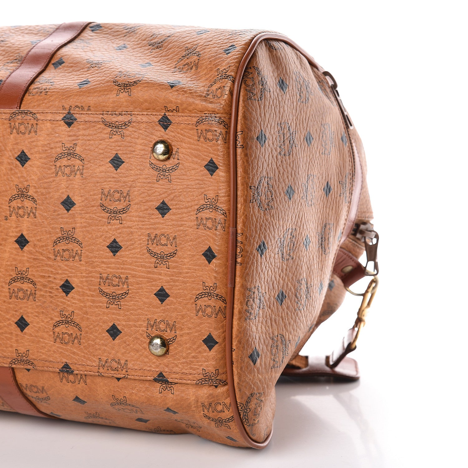 MCM Visetos Traveler Bag Cognac 9 of 17