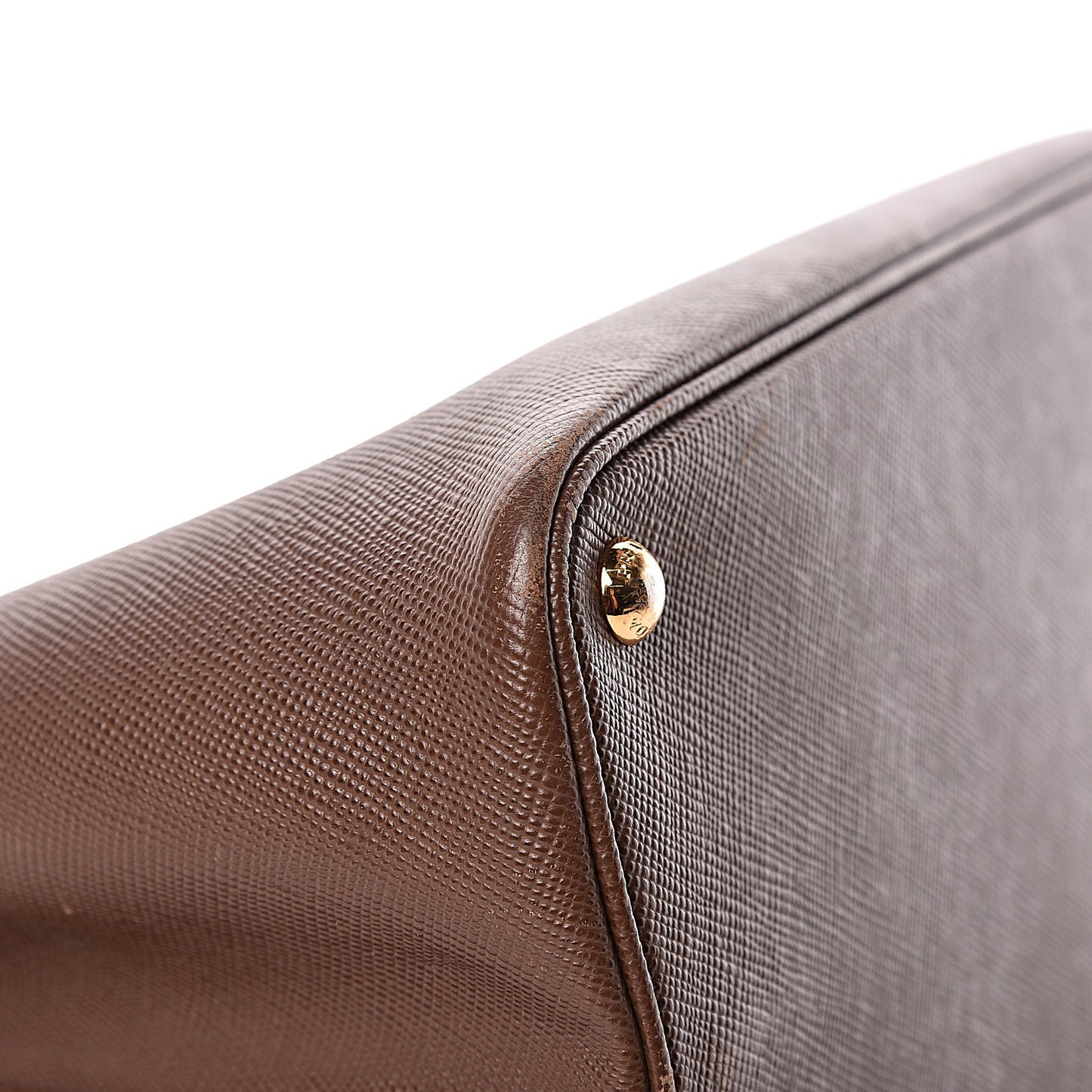 Saffiano Cuir Large Double Bag Cacao