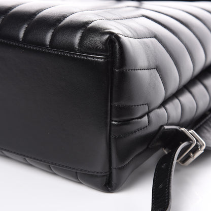 Saint Laurent Calfskin Y Quilted Monogram Medium Loulou Backpack Black 8 of 11