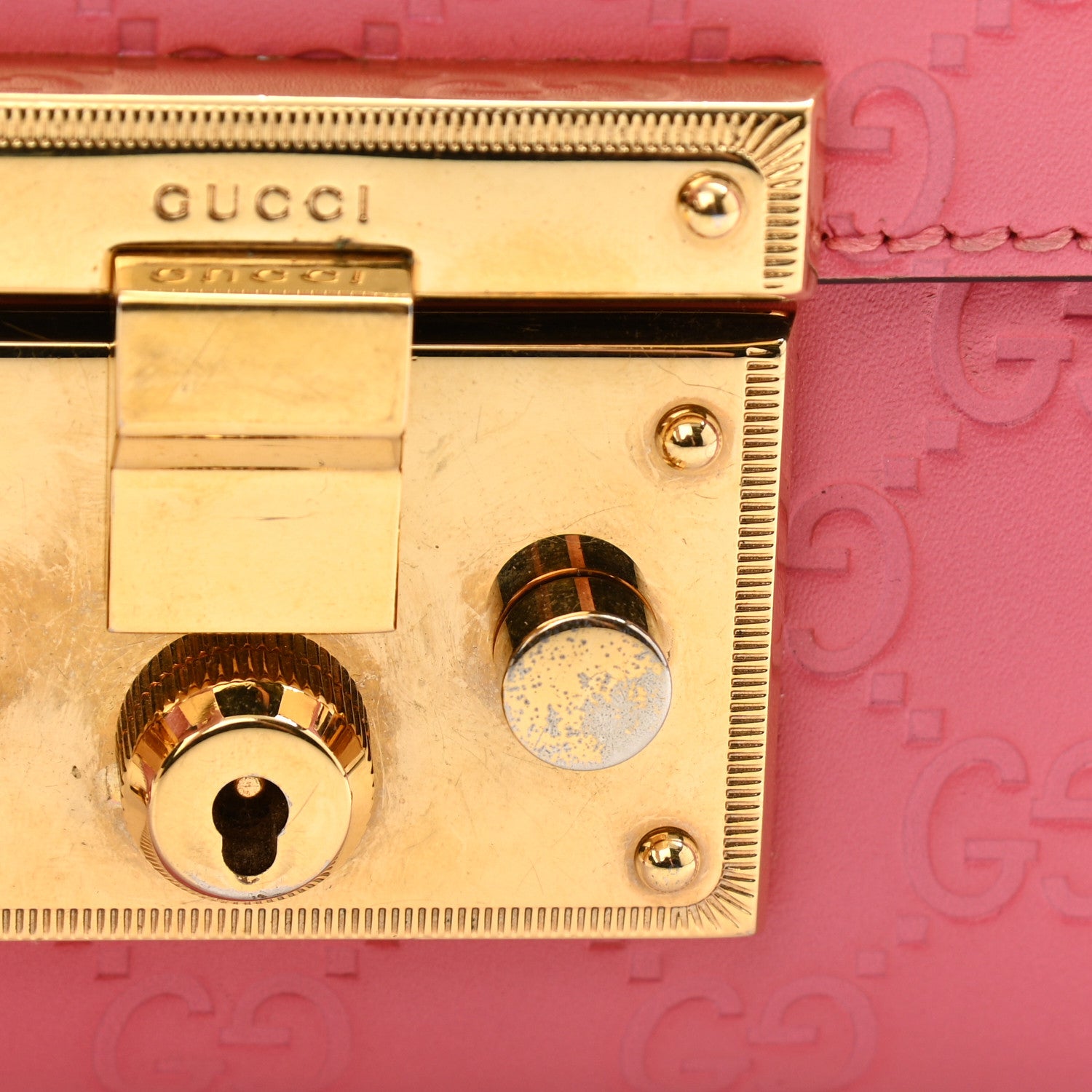 Gucci Guccissima Small Padlock Shoulder Bag Flush 10 of 11