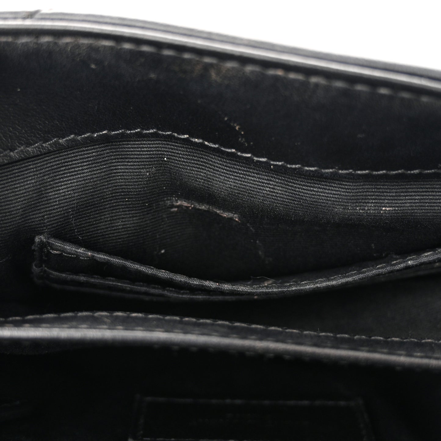 Calfskin Y Quilted Monogram Monochrome Toy Loulou Crossbody Bag Black