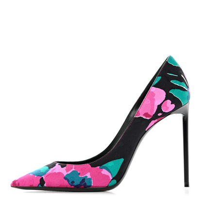 Saint Laurent Tessuto Silk Floral Zoe Pump 36 Multicolor 1 of 8