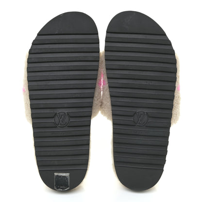 Louis Vuitton Shearling Paseo Flat Comfort Mule 39 Beige 5 of 12