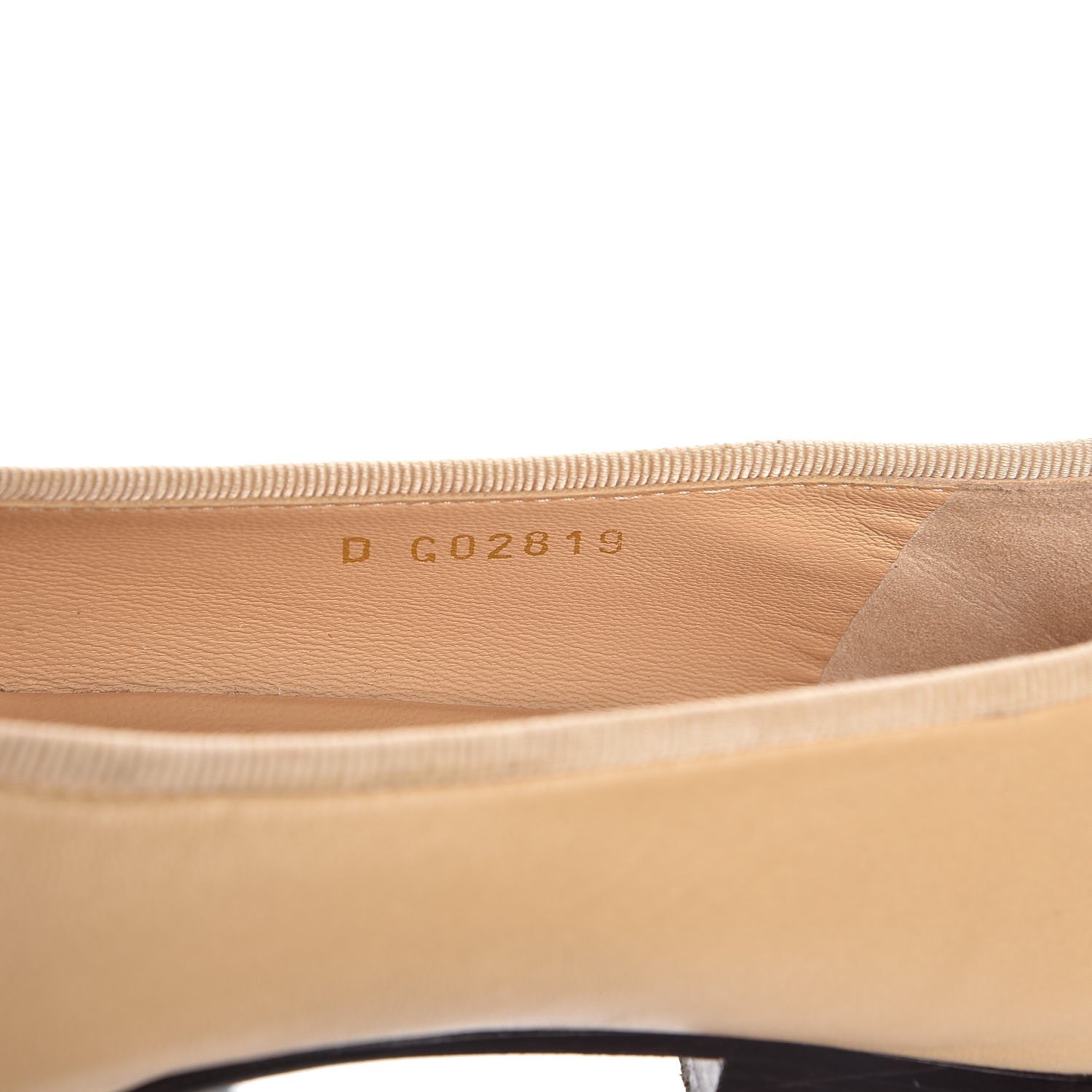 Chanel Lambskin Cap Toe Ballerina Flats 35.5 Beige Black 10 of 11