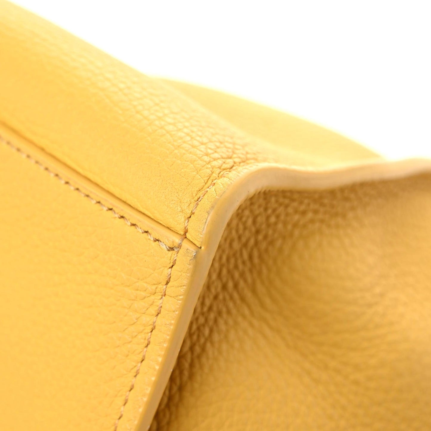 Supple Grained Calfskin Small Big Bag Sunflower