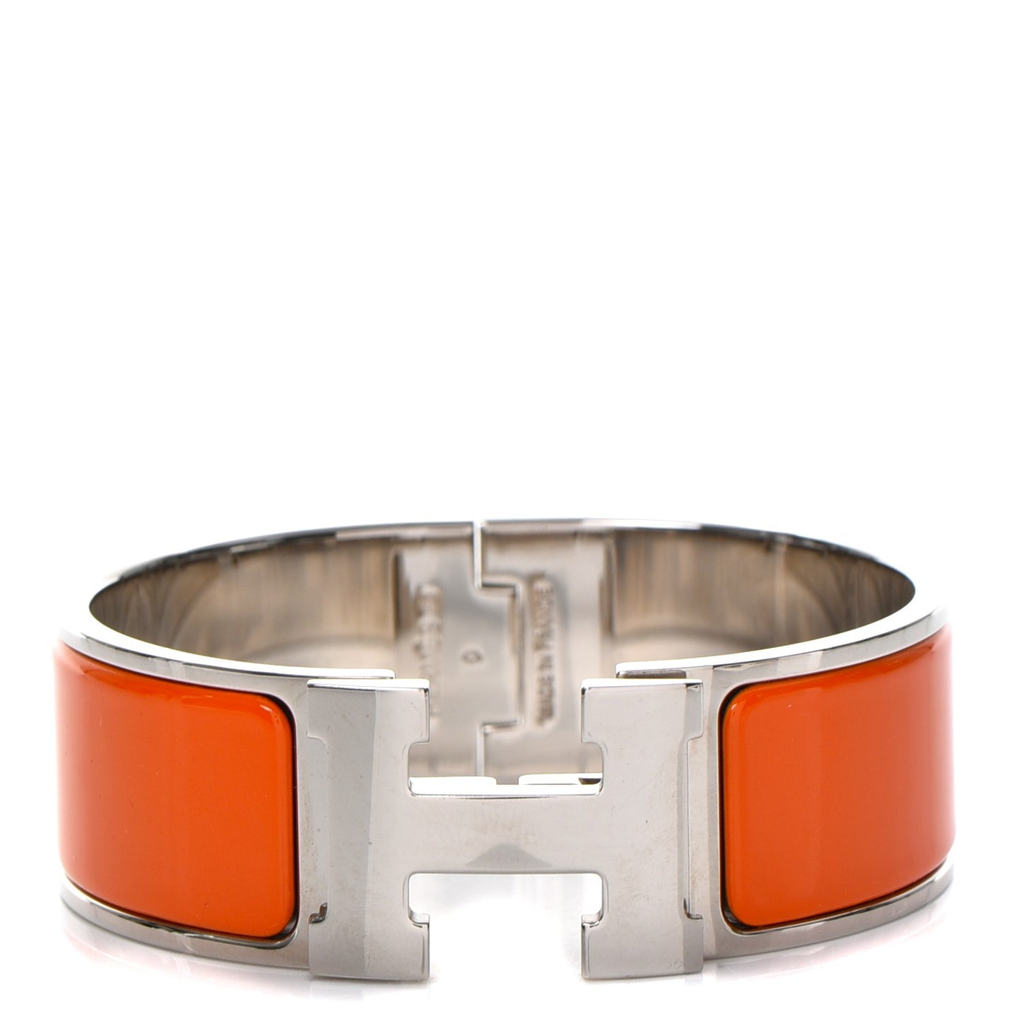 Enamel Wide Clic Clac H Bracelet PM Orange