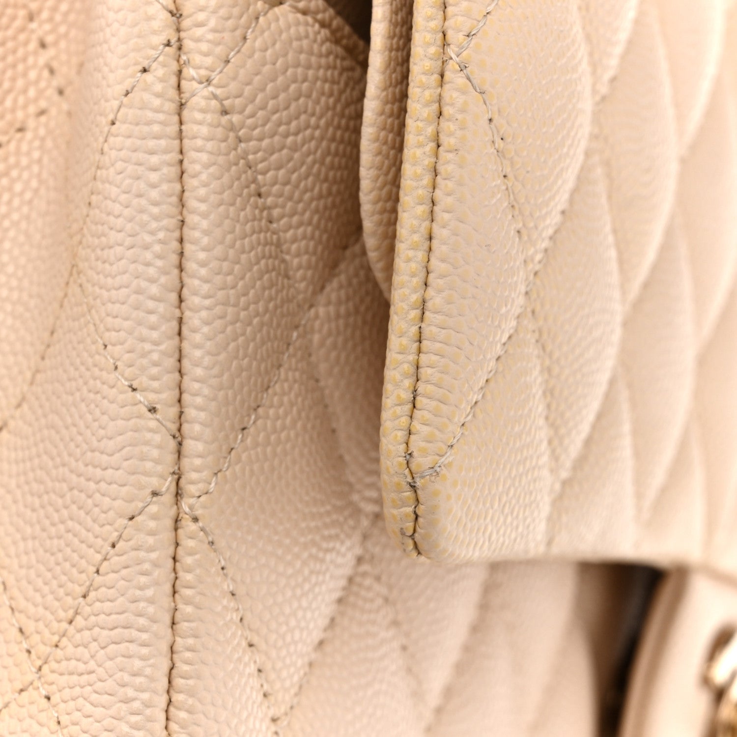 Chanel Caviar Quilted Medium Double Flap Light Beige 12 of 16