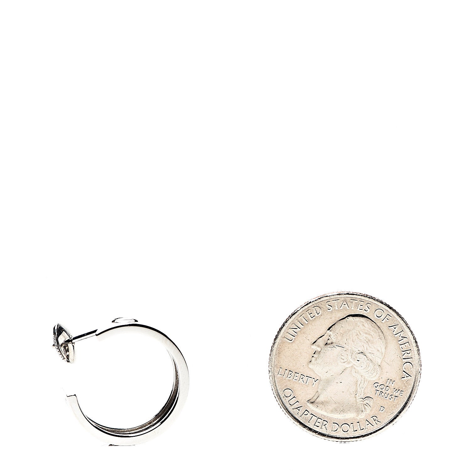 Cartier 18K White Gold 5.5mm LOVE Hoop Earrings 2 of 4