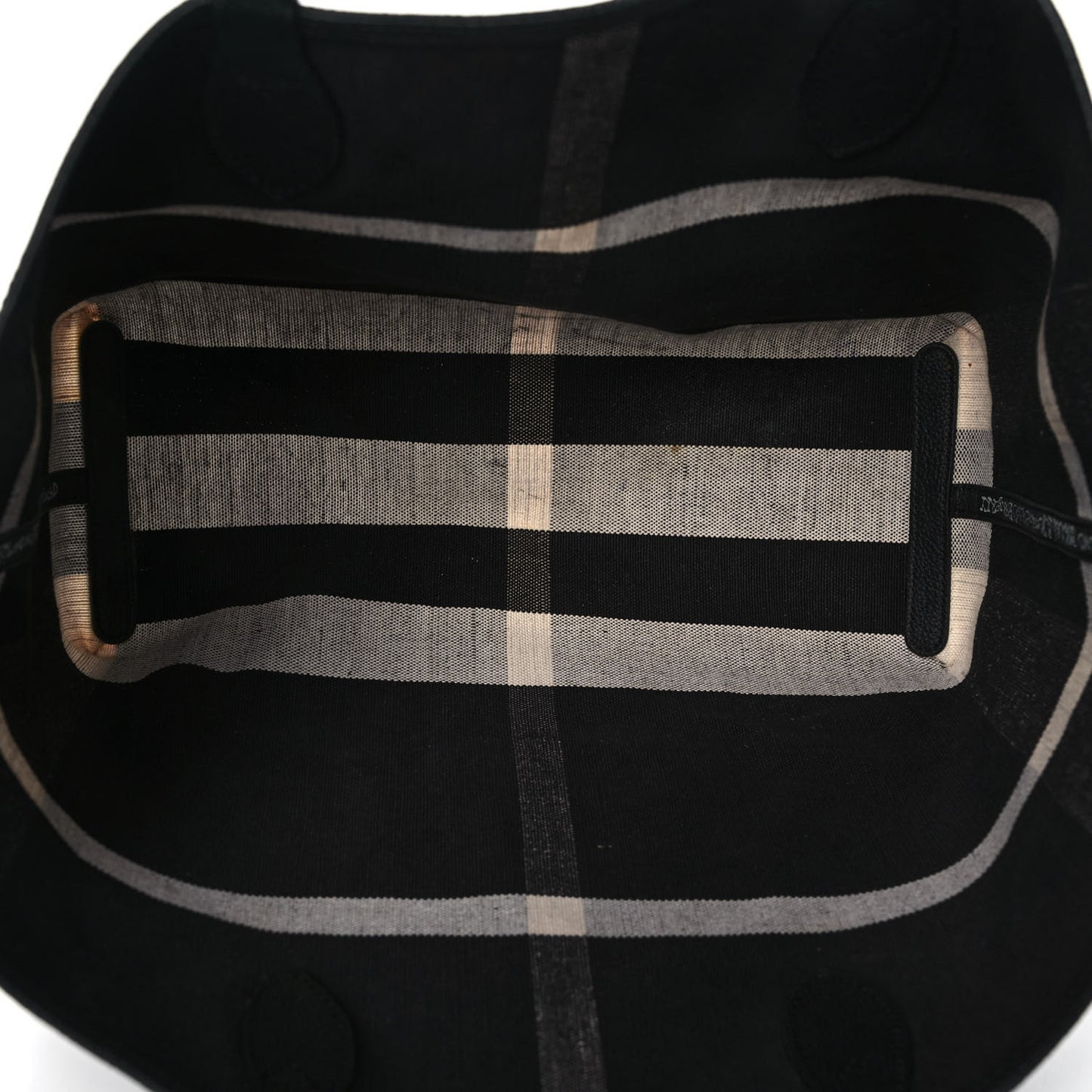 Coated Canvas Mega Check Medium Doodle Tote Black White
