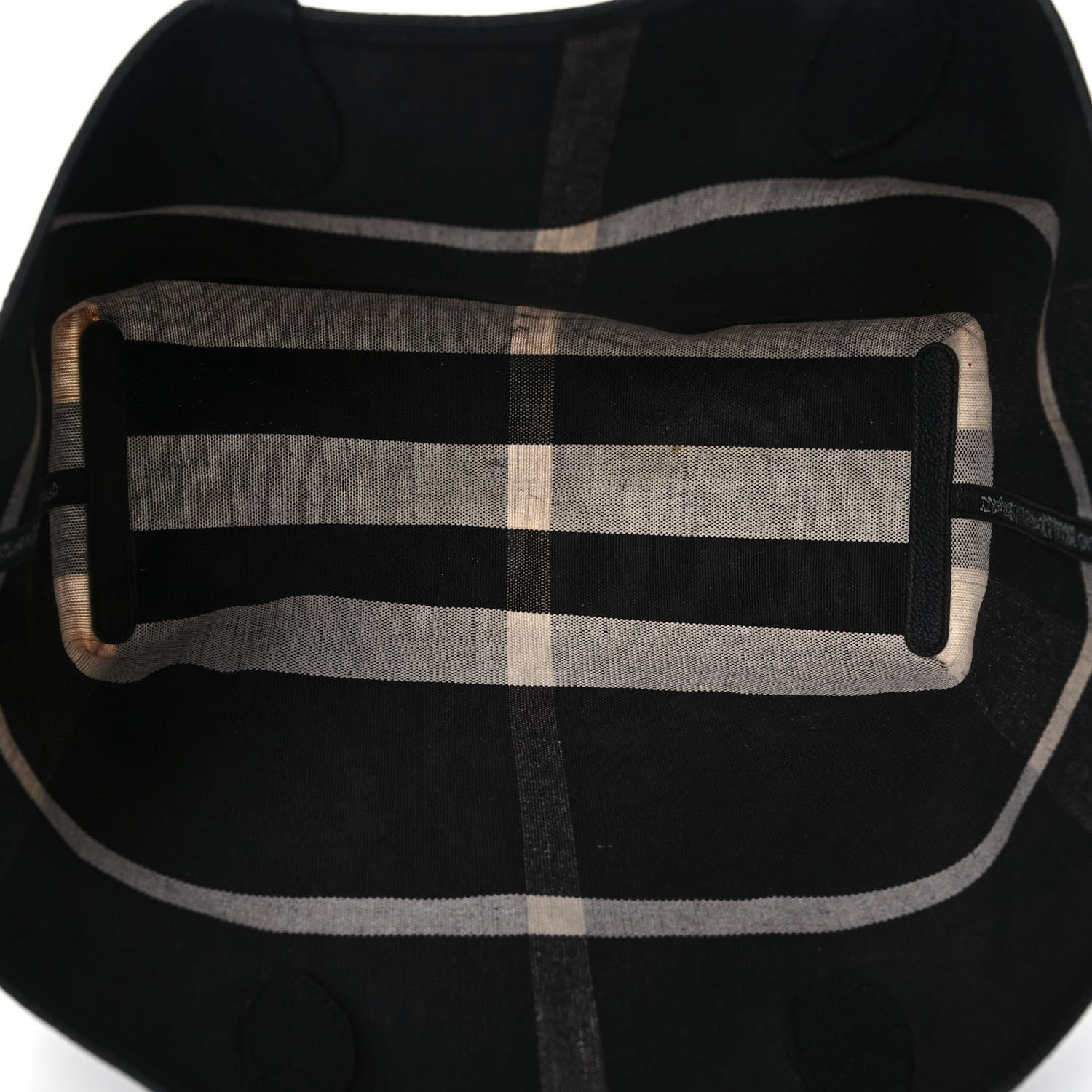 Burberry Coated Canvas Mega Check Medium Doodle Tote Black White 5 of 16