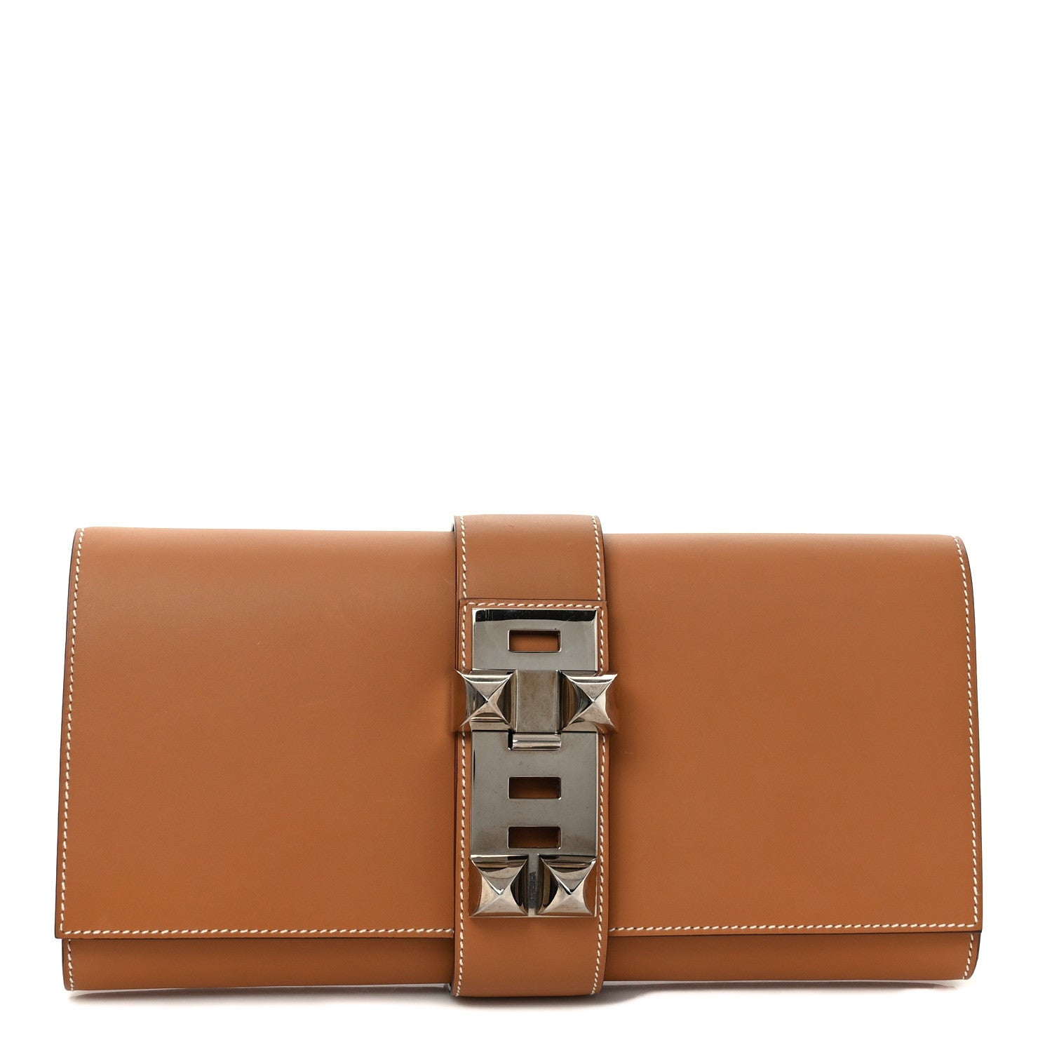 Hermes Vache Natural Medor 29 Clutch 1 of 8