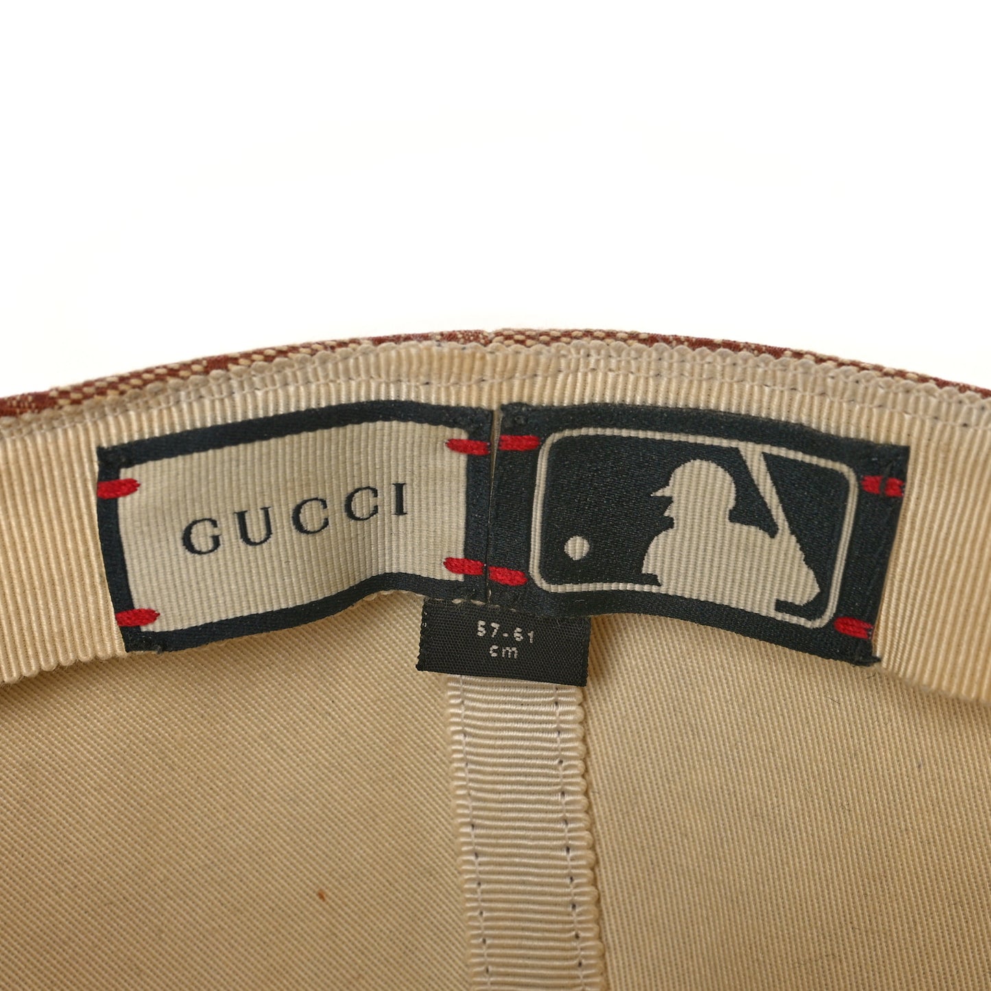 X MLB Monogram NY Yankees Baseball Hat 57-61 Beige Ruggine
