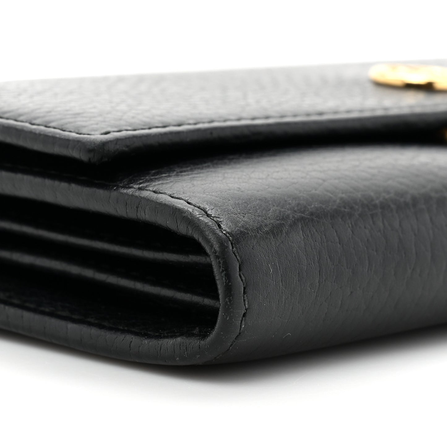 Dollar Calfskin GG Marmont Continental Wallet Black