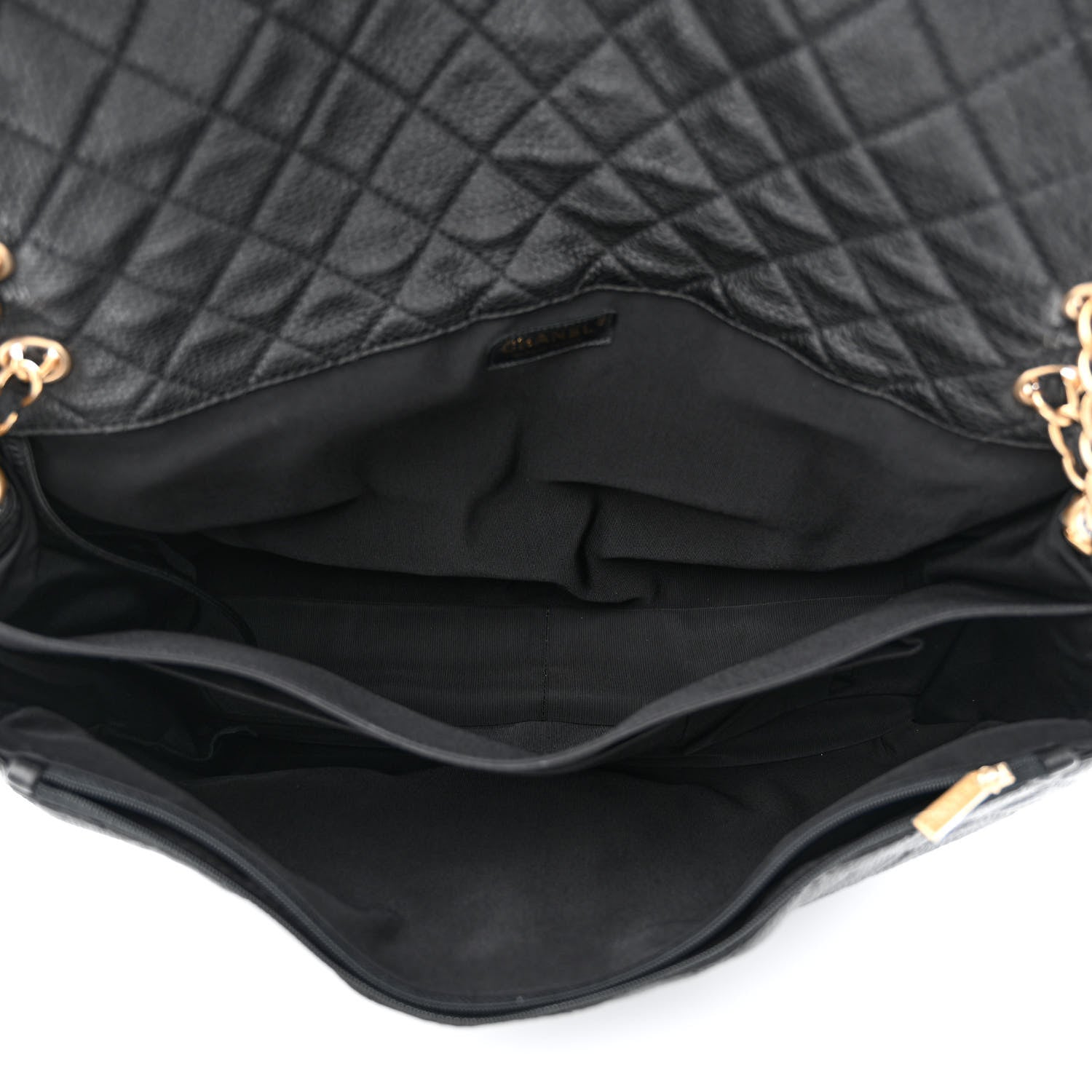 Chanel Calfskin Quilted XXL Travel Flap Bag Black 5 of 10