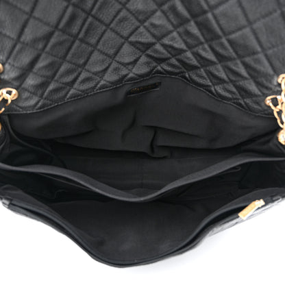 Chanel Calfskin Quilted XXL Travel Flap Bag Black 5 of 10