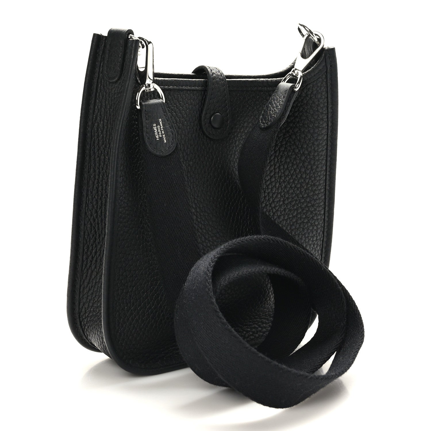 Hermes Taurillon Clemence Evelyne TPM Black 3 of 9