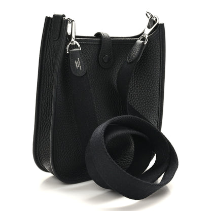 Hermes Taurillon Clemence Evelyne TPM Black 3 of 9