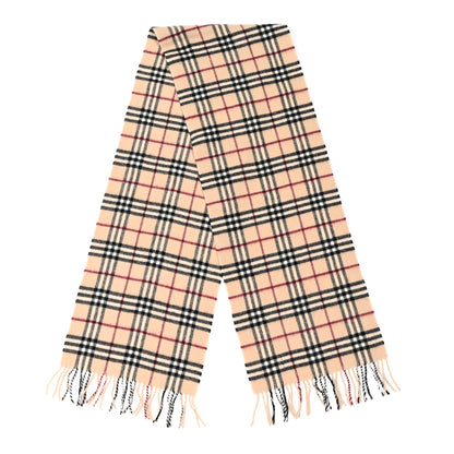Burberry Wool House Check Fringe Scarf Camel 2 of 4