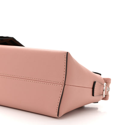 Fendi Vitello Dolce Bi-Color FF 1974 Embossed Mini By The Way Boston Bag Pink Black Maya 10 of 11