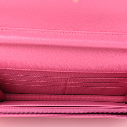 Chanel Caviar Quilted Wallet On Chain WOC Pink 5 of 12